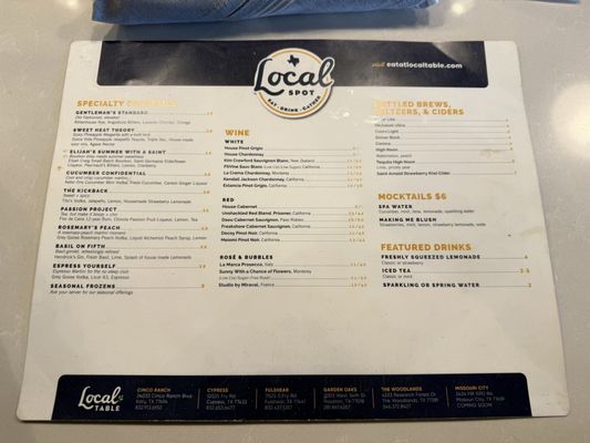 Menu photo 1 Local Spot Fulshear, TX