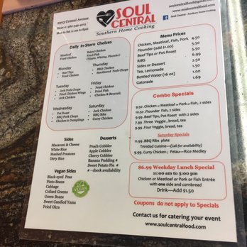 Soul Central - Menu - Soul Food Near Me - Charlotte, North Carolina Soul Central - Menu - Soul Food Near Me - Charlotte, North Carolina