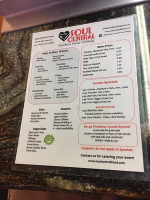 Menu photo 7 Soul Central Charlotte, NC