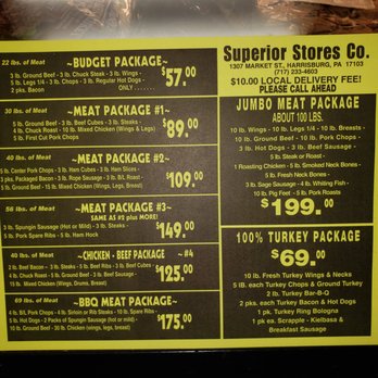 Superior Stores - a menu for a variety of foods - Butcher Near Me - Harrisburg, Pennsylvania