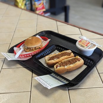 Kevin's Dog House - two hot dogs on a tray - Desserts Near Me - Virginia Beach, Virginia Kevin's Dog House - two hot dogs on a tray - Desserts Near Me - Virginia Beach, Virginia