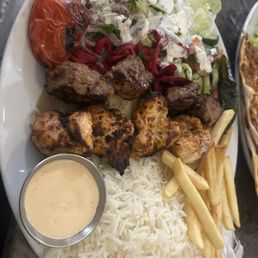 Chicken and beer skewers