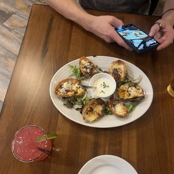 The Bourbon Pear - Potato skins & Prickly Pear Margarita - Southern Near Me - Livermore, California