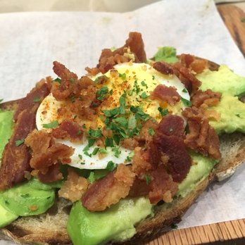 The Press - Avocado + Egg Toast (bacon added) - Coffee & Tea Near Me - Livermore, California The Press - Avocado + Egg Toast (bacon added) - Coffee & Tea Near Me - Livermore, California
