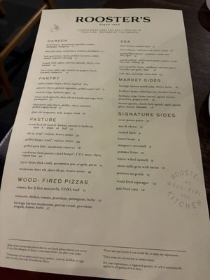 Menu photo 4 Rooster's Wood-fired Kitchen Winston Salem Winston-salem, NC Menu photo 4 Rooster's Wood-fired Kitchen Winston Salem Winston-salem, NC