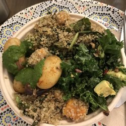 Yem'a - Bowl with kale salad, quinoa salad, & potatoes--yum!