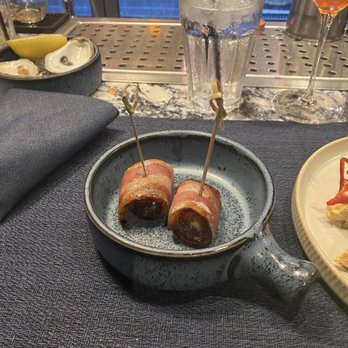 Olin Bar & Kitchen - Bacon wrapped dates - New American Near Me - Detroit, Michigan Olin Bar & Kitchen - Bacon wrapped dates - New American Near Me - Detroit, Michigan