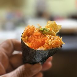Light & Healthy Sushi Bar - Tempura and crab handroll