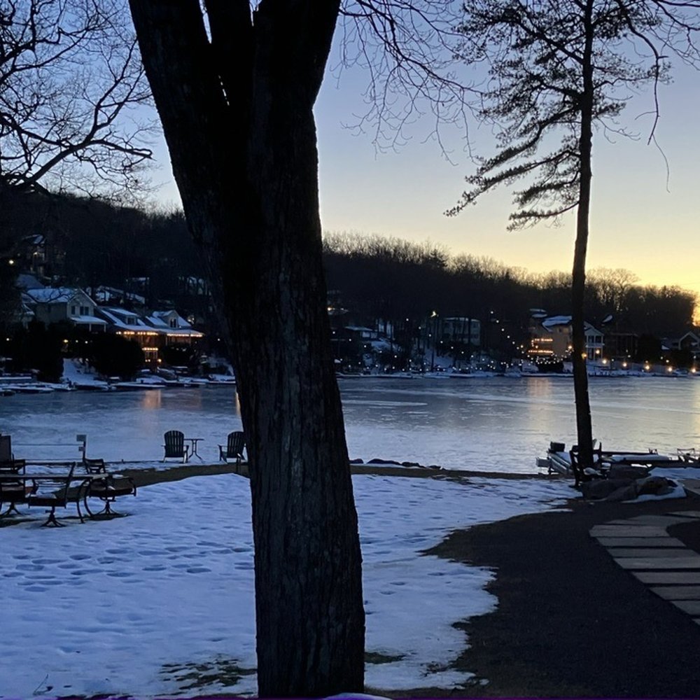 Lake Harmony Inn - View of lake from parking area in front of 2BR home. - Hotels Near Me - Lake Harmony, Pennsylvania Lake Harmony Inn - View of lake from parking area in front of 2BR home. - Hotels Near Me - Lake Harmony, Pennsylvania