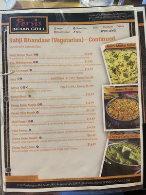 Menu photo 6 Persis Augusta, GA Menu photo 6 Persis Augusta, GA