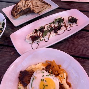 Ocotillo - Smoked Brisket Platter and Ricotta with Strawberry balsamic - New American Near Me - Phoenix, Arizona