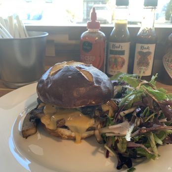 Sprout and Lentil - Philly Cheez sandwich with a side salad - Vegan Near Me - Middletown, Rhode Island