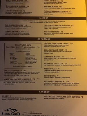 Menu photo 7 Sierra Gold Las Vegas, NV