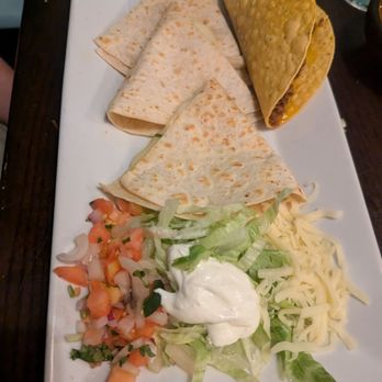 Tepache Mexican Kitchen & Bar - Liam's cheese quesadilla and beef ala carte' taco - Mexican Near Me - Mars, Pennsylvania Tepache Mexican Kitchen & Bar - Liam's cheese quesadilla and beef ala carte' taco - Mexican Near Me - Mars, Pennsylvania