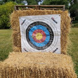 Deborah's Mobile Archery Range - Bullseye!