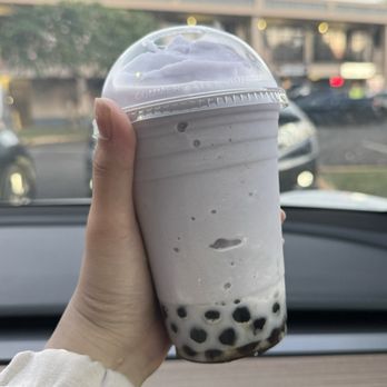 Boba Cafe - Taro Smoothie with Boba - Bubble Tea Near Me - Ewa Beach, Hawaii