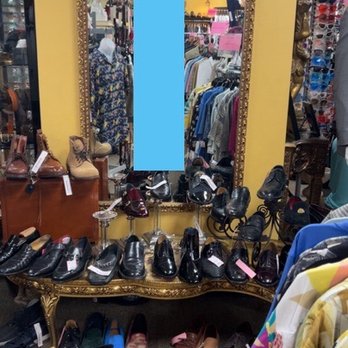 The Pink Poodle - Shoes stacked in front of and under the mirror that made browsing a little tricky. - Used, Vintage & Consignment Near Me - Madison, Wisconsin