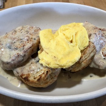 Prep & Pastry - Biscuits and gravy with scrambled egg; a different take on a classic - Breakfast & Brunch Near Me - Tucson, Arizona Prep & Pastry - Biscuits and gravy with scrambled egg; a different take on a classic - Breakfast & Brunch Near Me - Tucson, Arizona