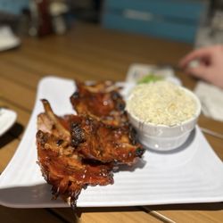 Peppers Bar & Grill - Full Rack of BBQ Ribs with rice