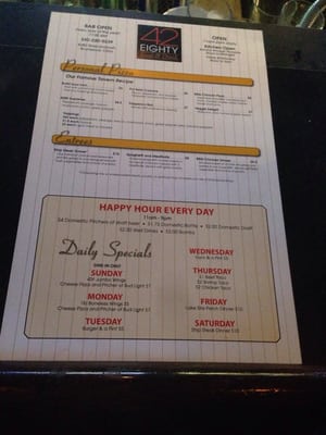 Menu photo 2 42 Eighty Brunswick, OH