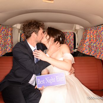 1000 Words - Inside VW Booth: Fun curtains & great shots!! - Photo Booth Rentals Near Me