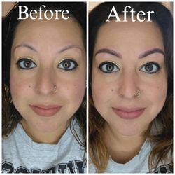 Nano strokes+ombre eyebrows