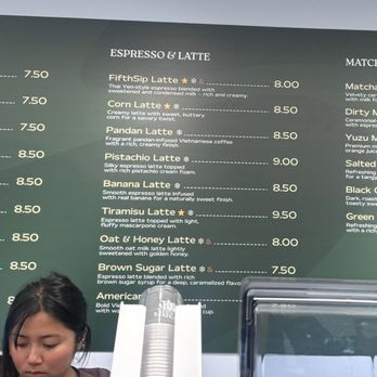 FifthSip - Menu - Coffee & Tea Near Me - New York, New York