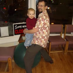 Tinnen Family Chiropractic - Daddy, I want to jump on the ball.