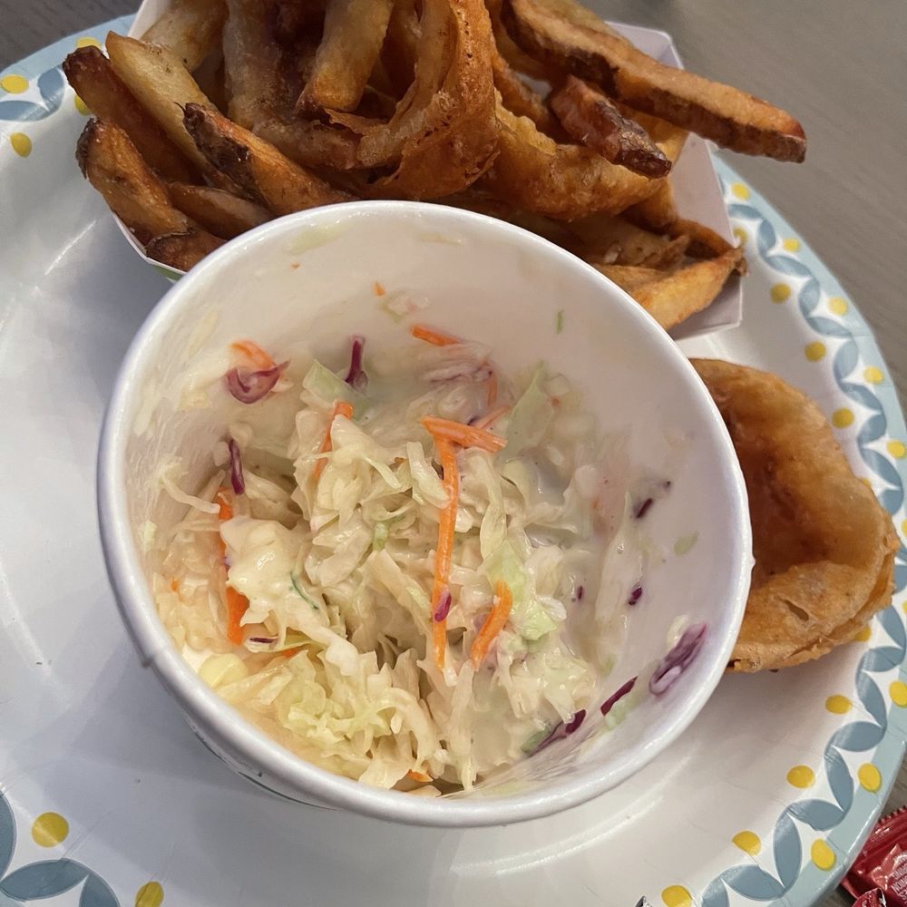BurgerFi - This is a $3.75 of coleslaw is 1/4 full - Burgers Near Me - West Palm Beach, Florida