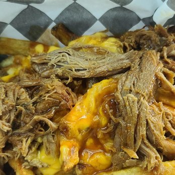 Prisebox BBQ - Swap Fries ( pulled pork and cheese) - Barbeque Near Me - Watkins Glen, New York Prisebox BBQ - Swap Fries ( pulled pork and cheese) - Barbeque Near Me - Watkins Glen, New York