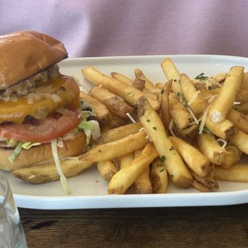 Reef on the Water - Double smash burger + fries - Seafood Near Me - Long Beach, California Reef on the Water - Double smash burger + fries - Seafood Near Me - Long Beach, California
