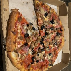 Pepperoni’s Pizza - We got the loaded pizza (forget the name) without onions or green peppers.