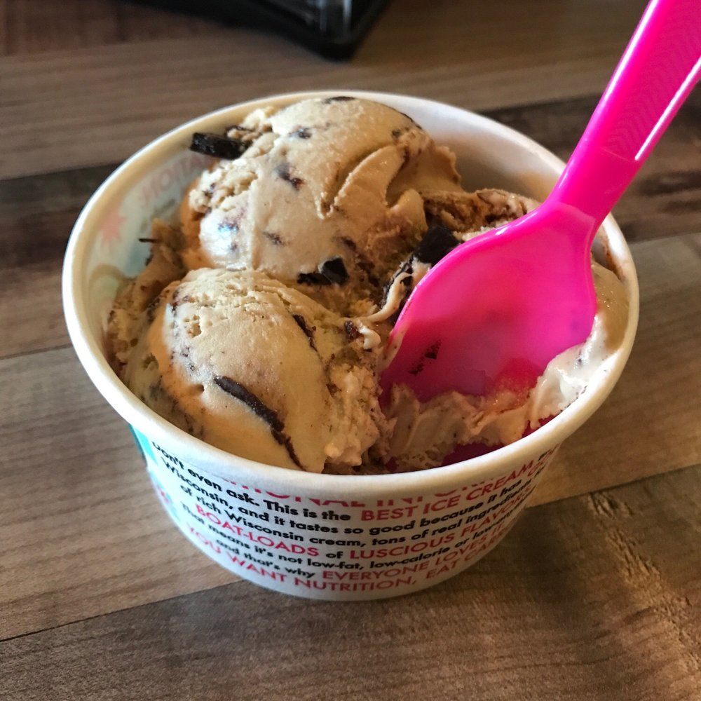 Iced Latte-Da. Coffee and chocolate flavored ice cream. Iced Latte-Da. Coffee and chocolate flavored ice cream.