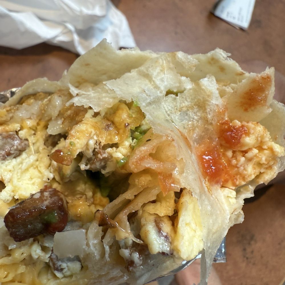 The Breakfast Factory - Sausage Burrito with avocado - Breakfast & Brunch Near Me - Brea, California