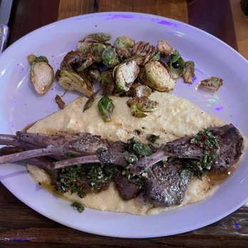 Bella Luna - A wonderful lamb chop meal with polenta and brussels. A fantastic 45th anniversary meal! - Italian Near Me - Merced, California Bella Luna - A wonderful lamb chop meal with polenta and brussels. A fantastic 45th anniversary meal! - Italian Near Me - Merced, California