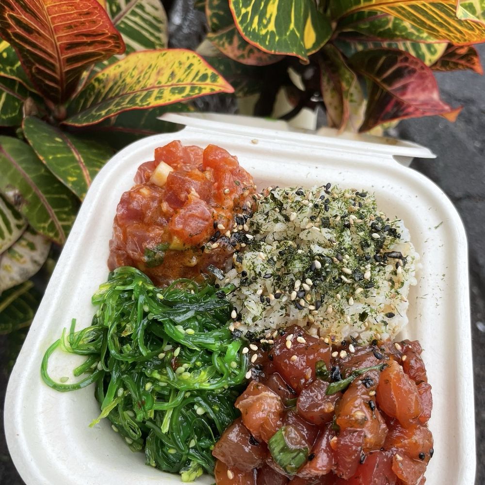 my poke bowl ($22) - shack special, seaweed salad, spicy garlic my poke bowl ($22) - shack special, seaweed salad, spicy garlic