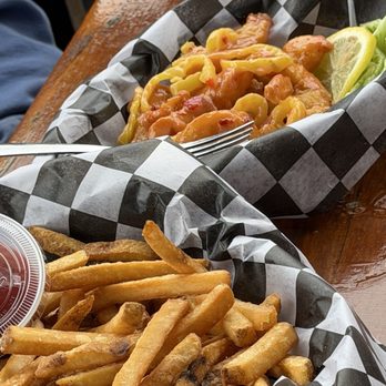 Monte Cristo's Restaurant - Bang bang shrimp and a basket of fries - Seafood Near Me - Lake George, New York Monte Cristo's Restaurant - Bang bang shrimp and a basket of fries - Seafood Near Me - Lake George, New York