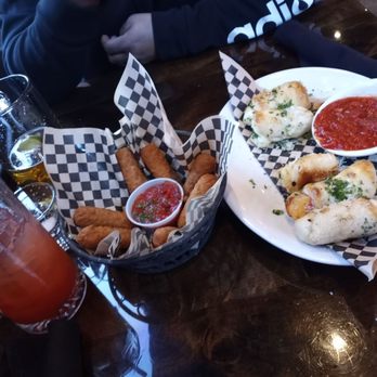 Dj’s Restaurant & Taphouse - Mozzarella sticks and stuffed knots. - Pizza Near Me - Manteca, California Dj’s Restaurant & Taphouse - Mozzarella sticks and stuffed knots. - Pizza Near Me - Manteca, California