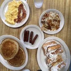 Shelley's Kitchen - Pancakes, french toast, hashbrowns, scrambled eggs, sausage, bacon