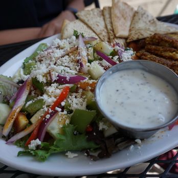 Sunlight Cafe - a plate of salad with a side of dip - Breakfast & Brunch Near Me - Seattle, Washington Sunlight Cafe - a plate of salad with a side of dip - Breakfast & Brunch Near Me - Seattle, Washington