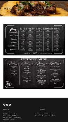 Menu photo 8 Cinco TacoBar San Leandro, CA