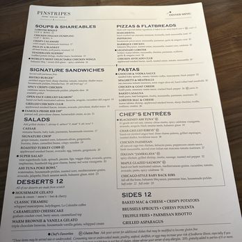 Pinstripes - Menu - New American Near Me - Orlando, Florida