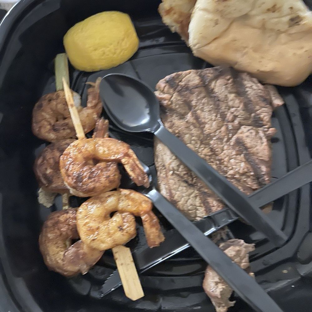 Texas Roadhouse - Sirloin* & Grilled Shrimp Overcooked shrimp The bread Steak looks dry but it wasn't that bad - Steakhouses Near Me - Grove City, Ohio Texas Roadhouse - Sirloin* & Grilled Shrimp Overcooked shrimp The bread Steak looks dry but it wasn't that bad - Steakhouses Near Me - Grove City, Ohio