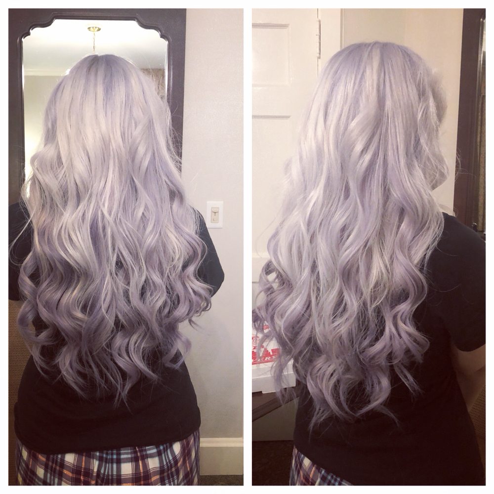 Beautiful Silver Grey Smokey Lavender Color And Hair