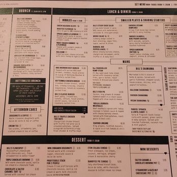 Bill's - Menu - British Near Me - Cardiff, CRF