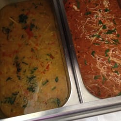 Some vegetarian options in the buffet--they're amazing