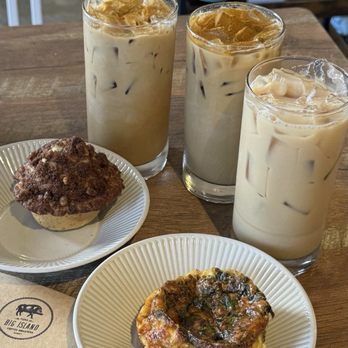 Big Island Coffee Roasters - 7/23/25 2x iced pandan latte, iced chai, Greek egg bite & cardamom bun - Coffee Roasteries Near Me - Hilo, Hawaii Big Island Coffee Roasters - 7/23/25 2x iced pandan latte, iced chai, Greek egg bite & cardamom bun - Coffee Roasteries Near Me - Hilo, Hawaii