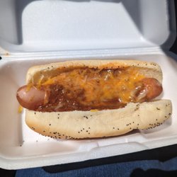 Just Hot Dogs - Chicago Style - Chili cheese dog.