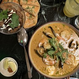 Roti Canai with Lamb (top left) and Laksa (bottom right) Roti Canai with Lamb (top left) and Laksa (bottom right)