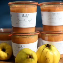 Fleuris Orchard & Blooms - Artisan Quince Confiote. Our French style jam meets compote. Available in season in our Orchard Boutique on Saturdays 9AM-2PM
